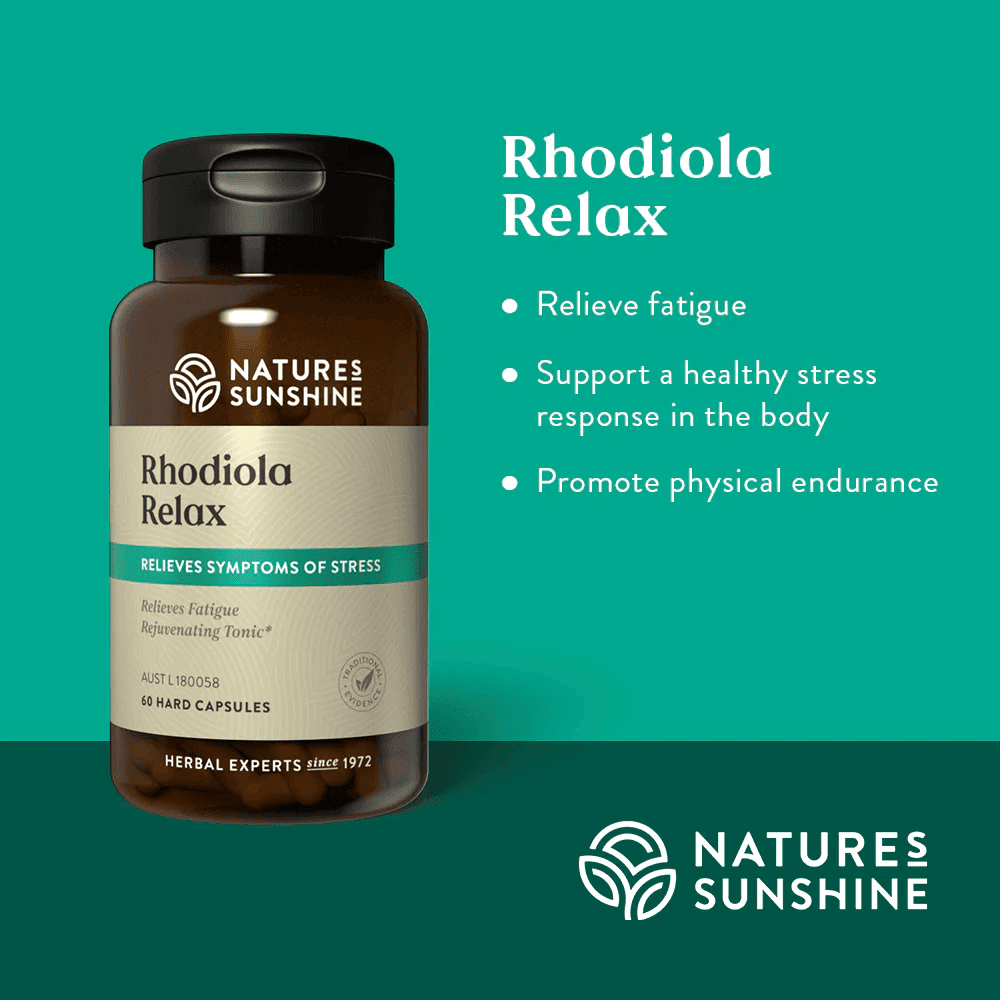 Rhodiola Relax 60 capsules by natures sunshine